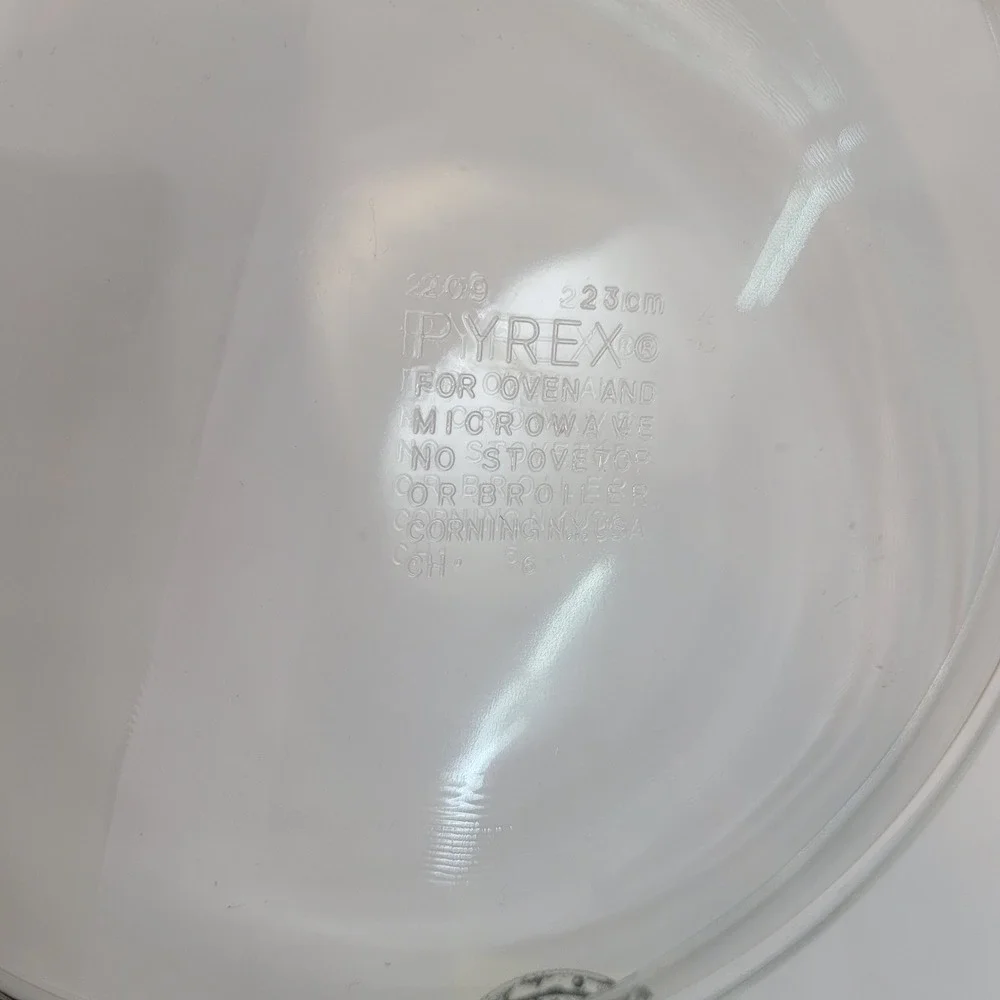 Pyrex Pie Plate 209 Clear Glass 9 Inch 23cm Vintage Bakeware Dish